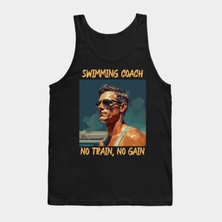 swim instructor, swim coach, swimming trainning, fun designs v4 Tank Top